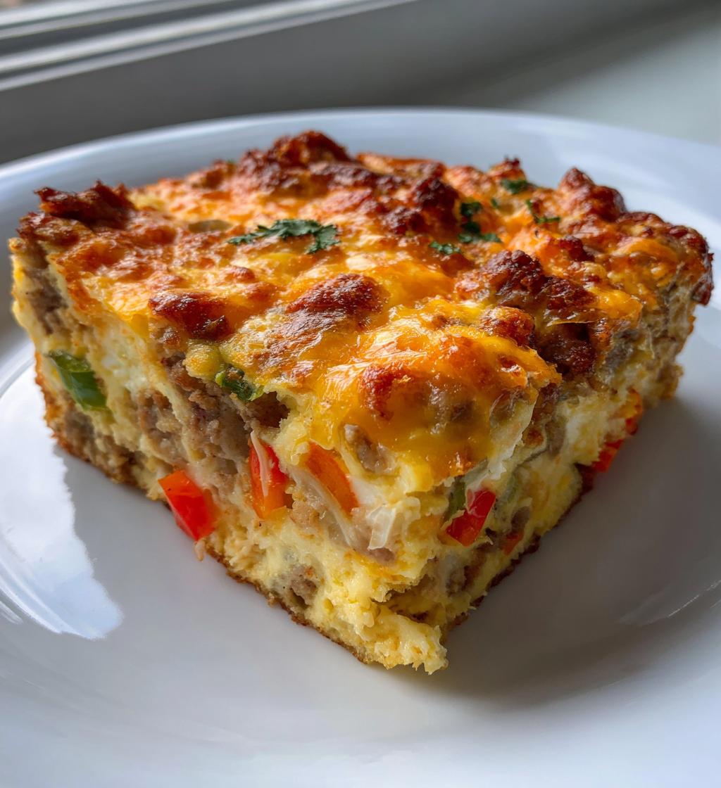 sausage and egg casserole - detail 1
