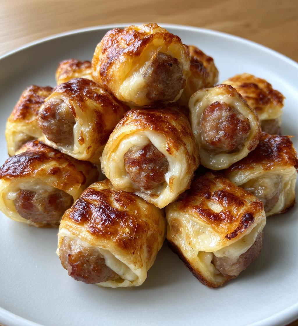 sausage pancake bites - detail 1