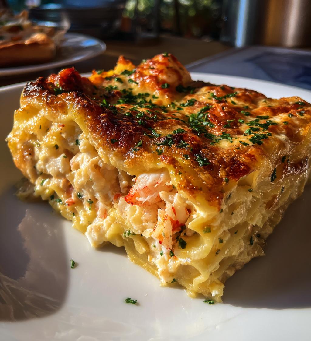 seafood lasagna creamy cheese - detail 1