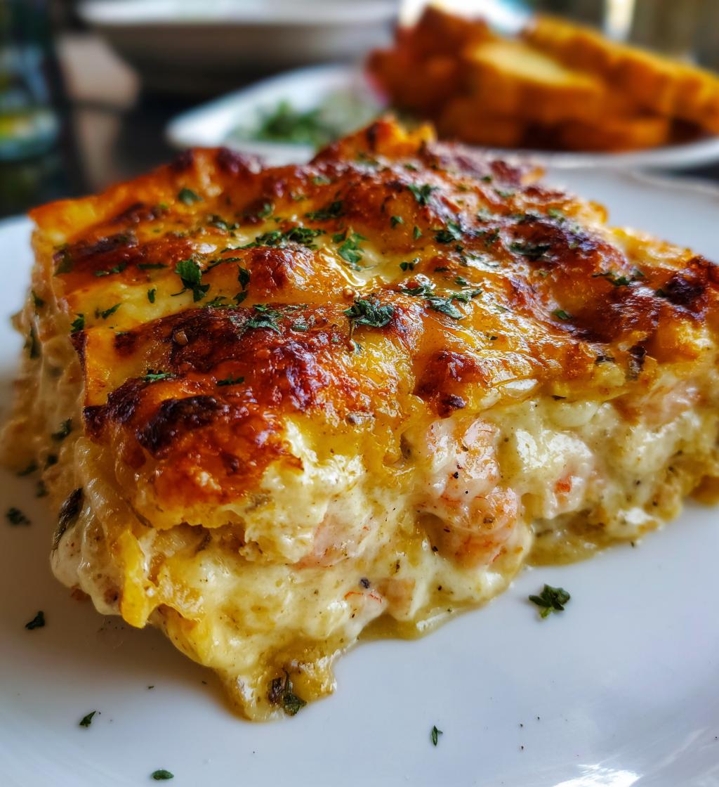 seafood lasagna creamy cheese
