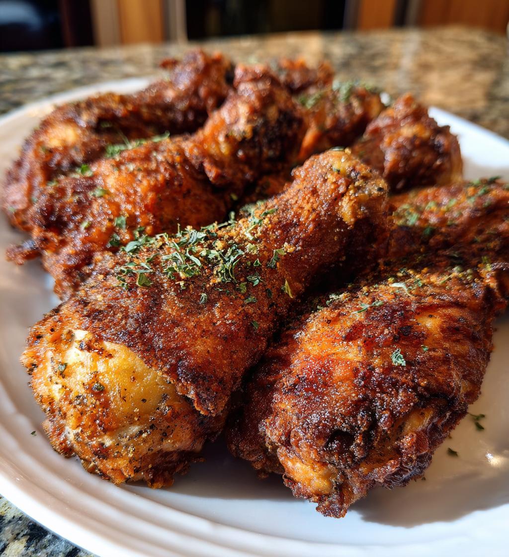 seasoned crispy chicken drumsticks