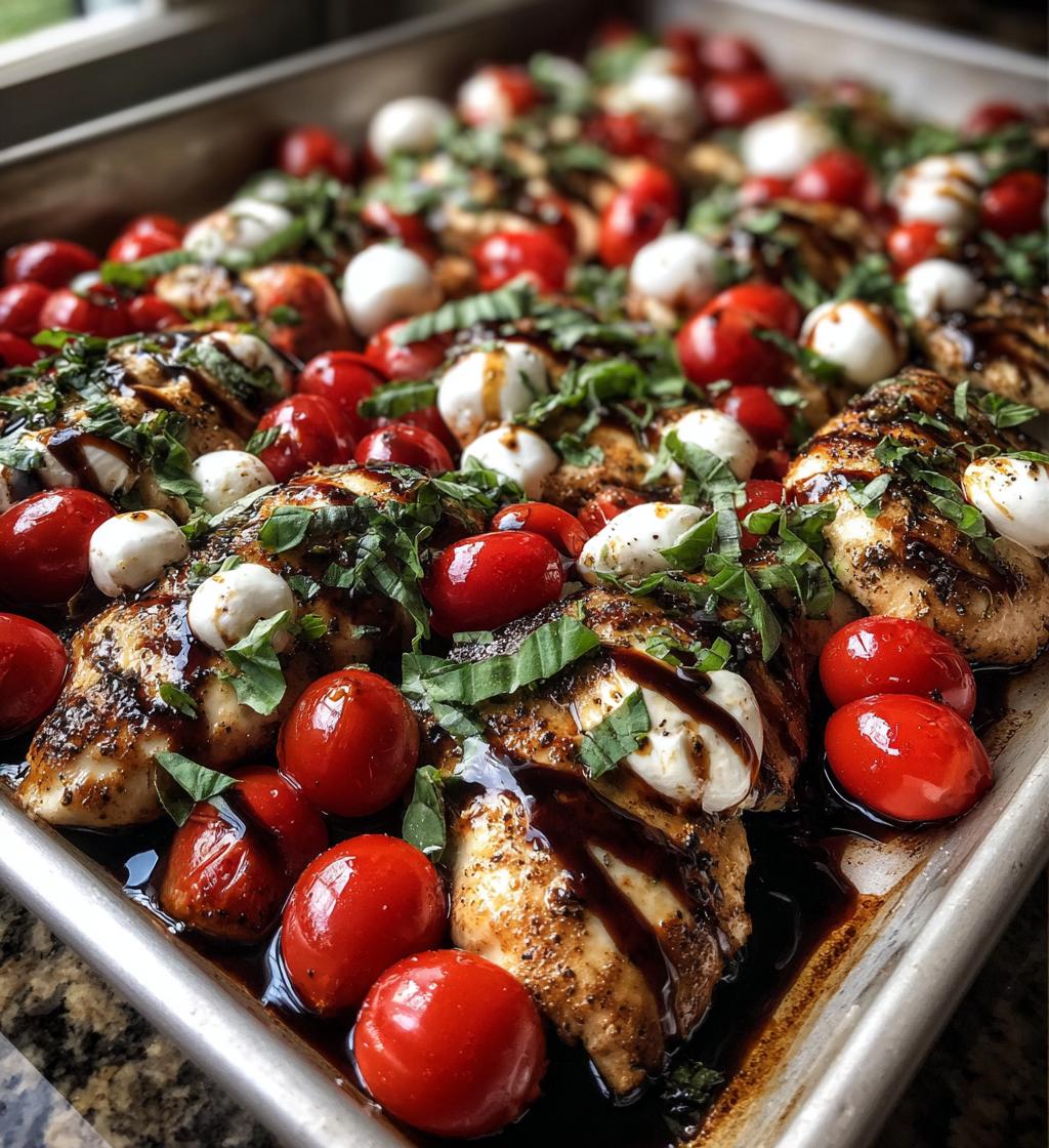 sheet pan caprese chicken