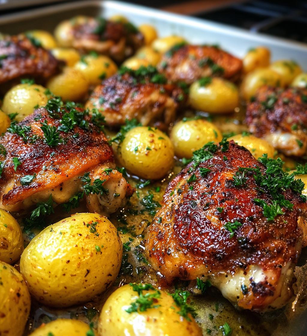 sheet pan chicken and potatoes - detail 1