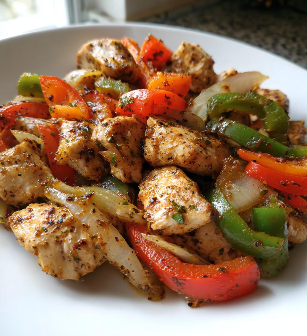 sheet pan chicken fajitas - detail 1