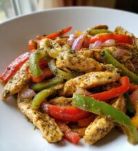 sheet pan chicken fajitas