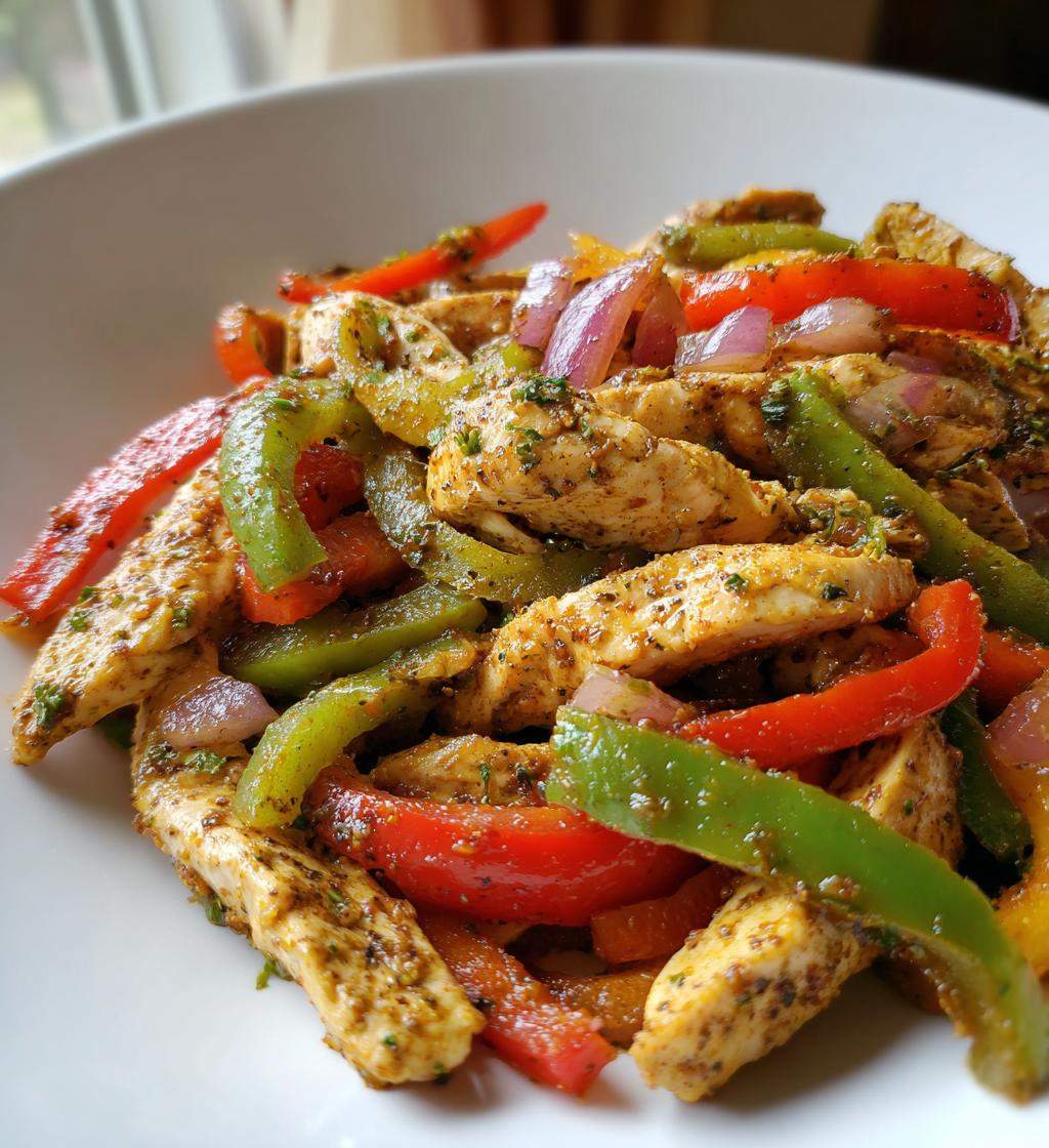 sheet pan chicken fajitas