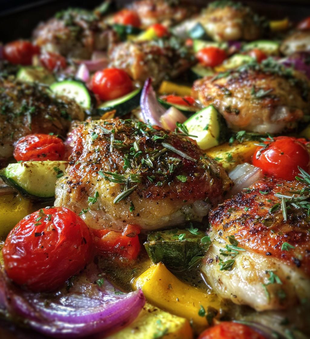 sheet pan greek chicken veggies