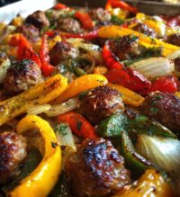 sheet pan sausage peppers and onions