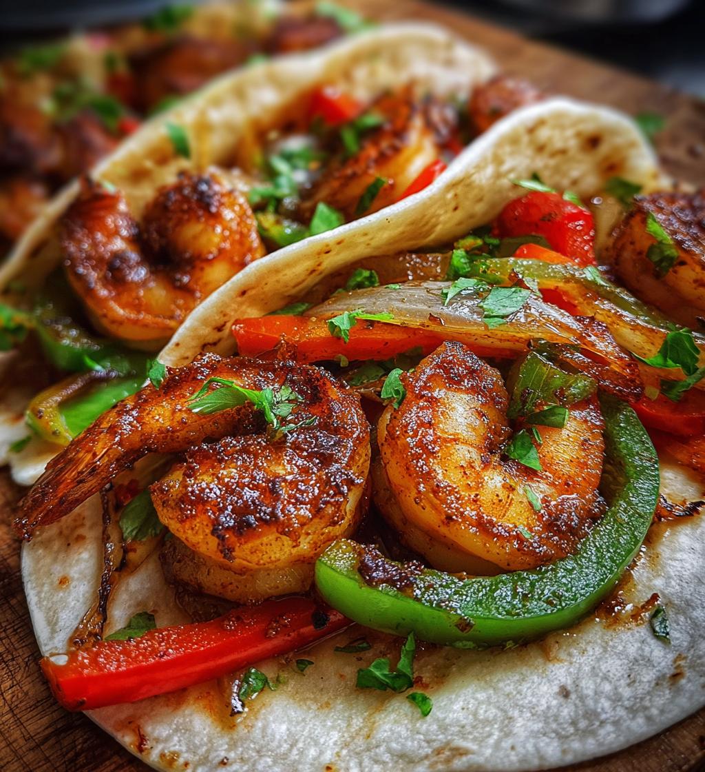 sheet pan shrimp fajitas - detail 1