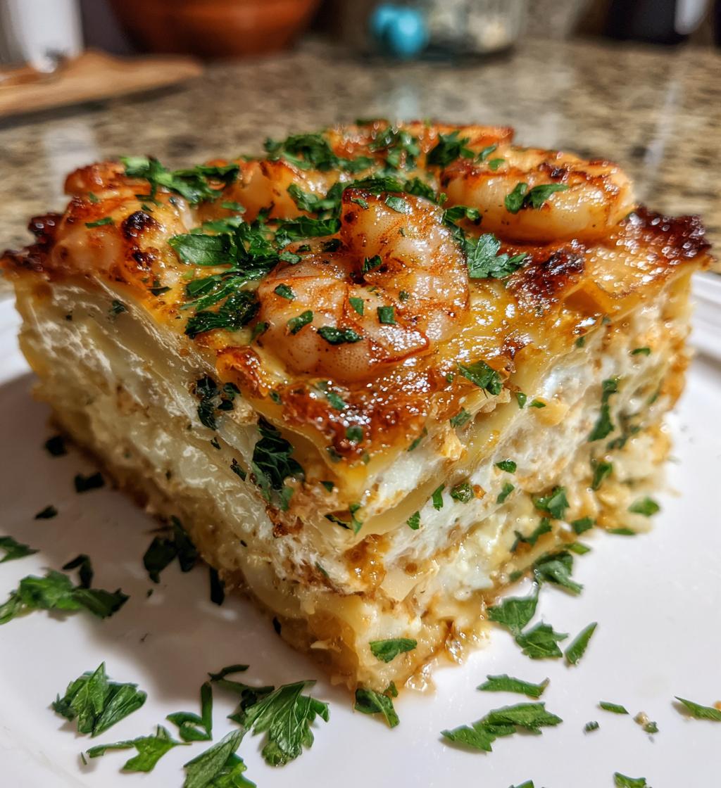shrimp scampi lasagna