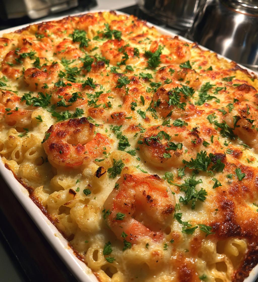 shrimp scampi pasta bake