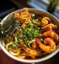 shrimp tempura udon soup