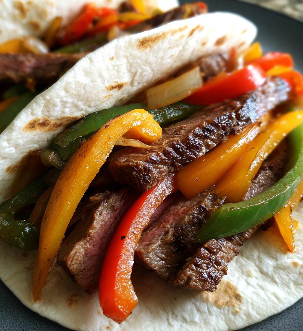 sizzling blackstone fajitas - detail 1