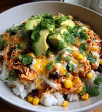slow cooker chicken burrito bowl
