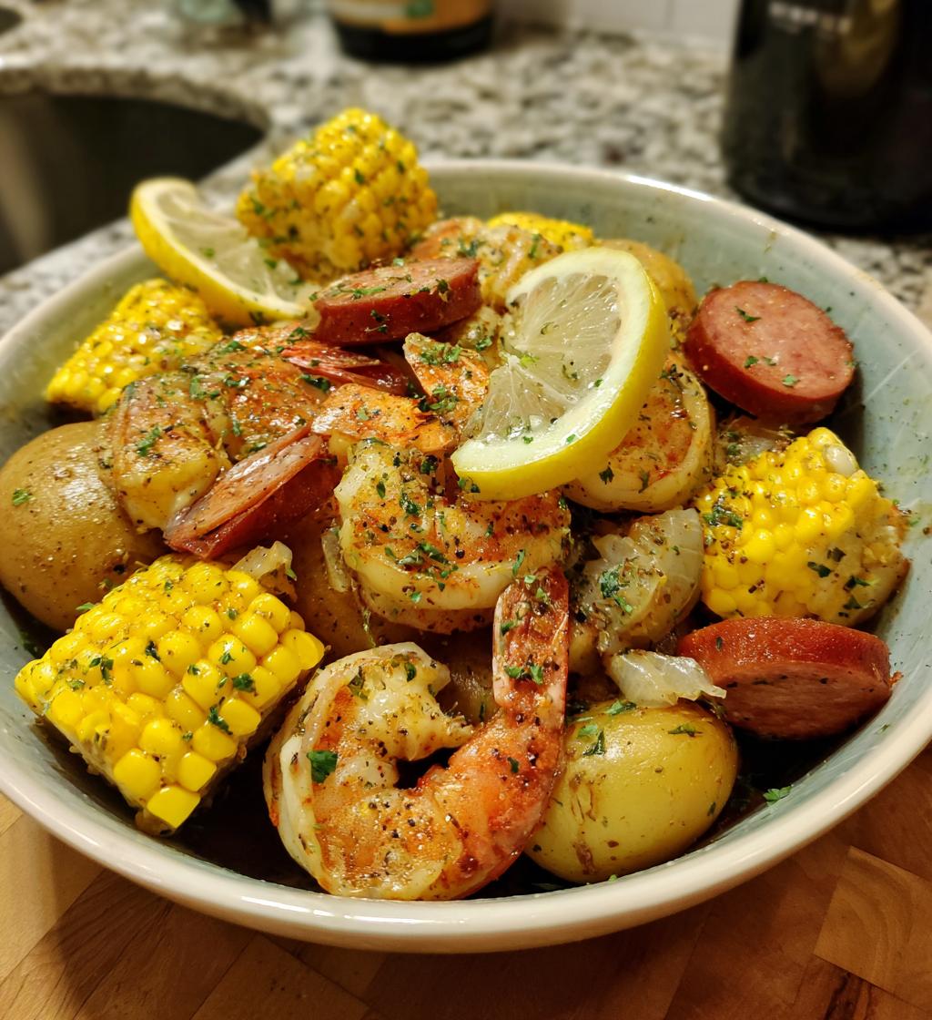 slow cooker southern shrimp boil - detail 1