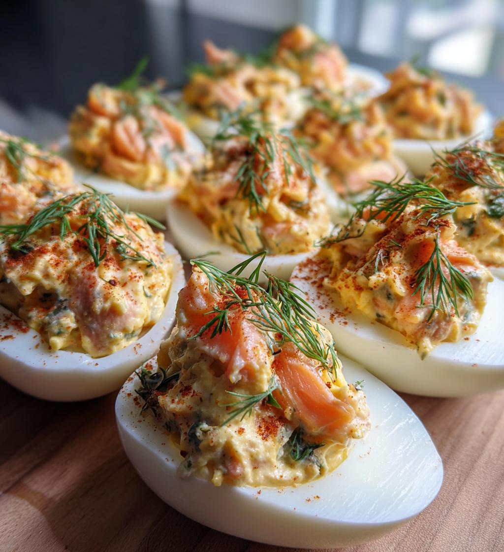 smoked salmon deviled eggs