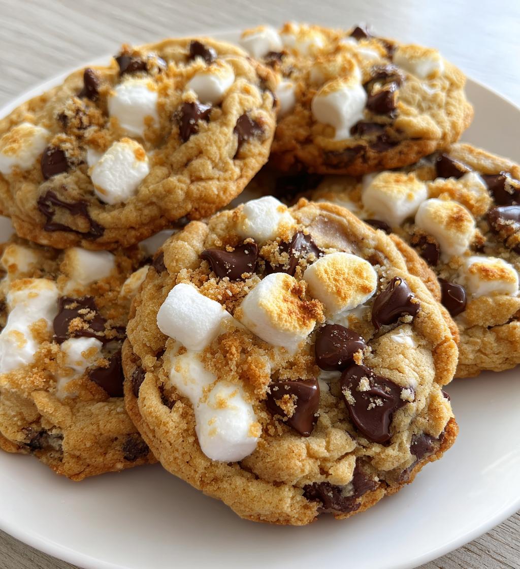 smores chocolate chip cookies - detail 1