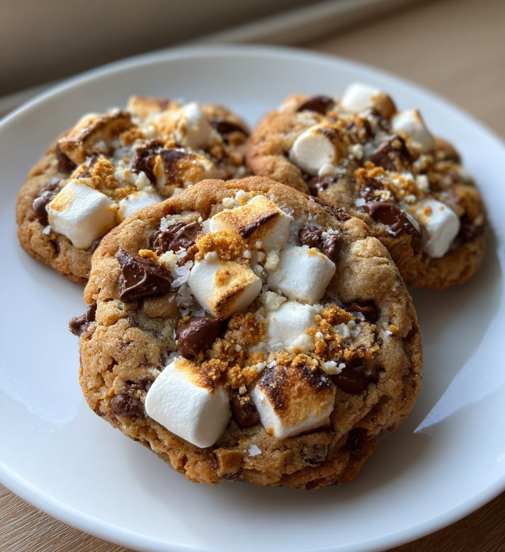 smores chocolate chip cookies