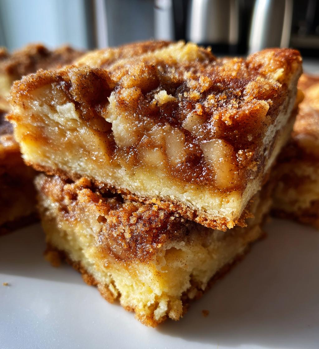 snickerdoodle apple pie bars - detail 1