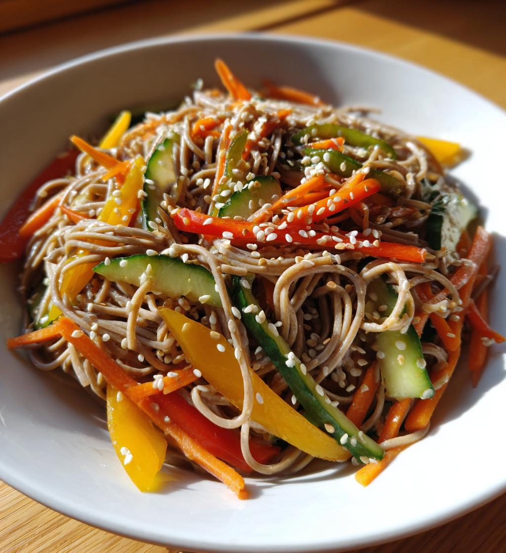 soba noodle salad - detail 1
