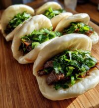 soft steamed beef buns