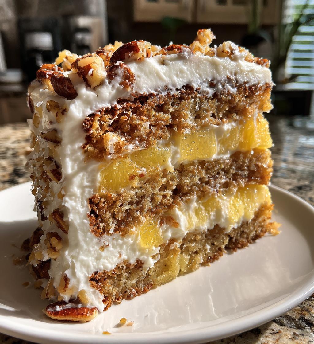 southern creamy pineapple pecan cake recipe - detail 1
