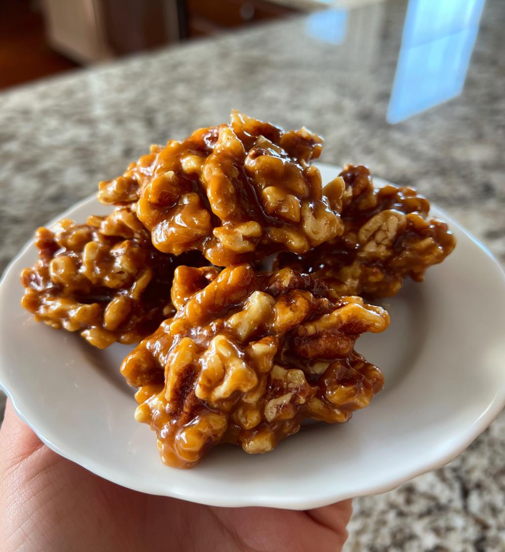 southern pecan praline clusters - detail 1
