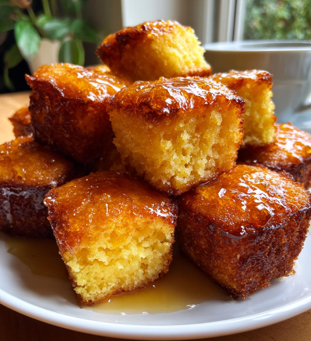 southern style honey butter cornbread poppers - detail 1