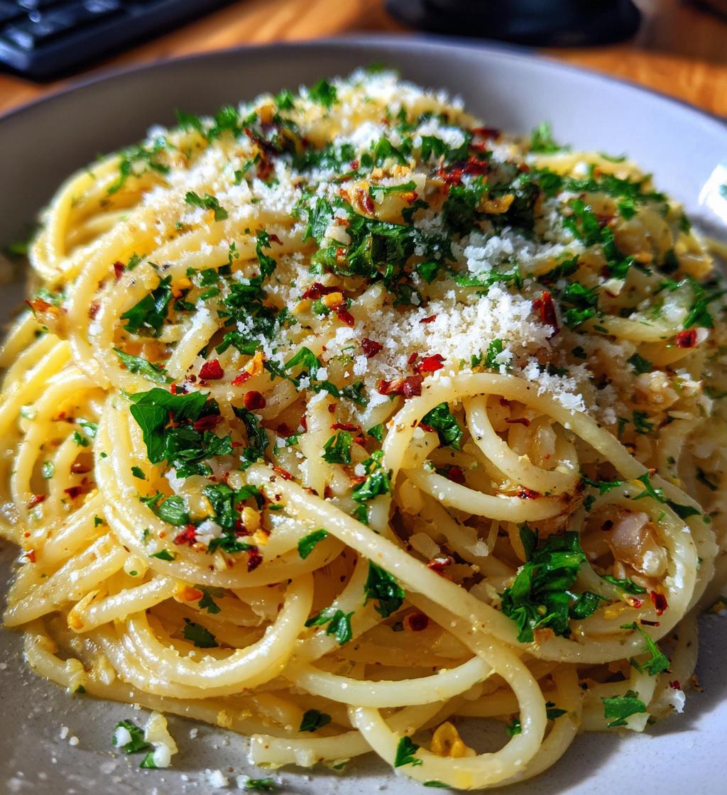 spaghetti with garlic and oil