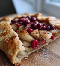 spiced pear and cranberry galette