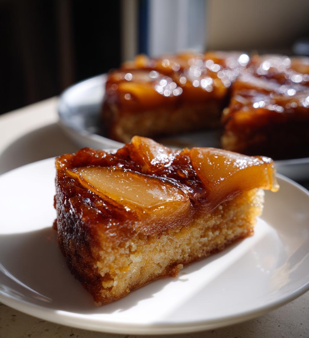 spiced pear upside down cake - detail 1