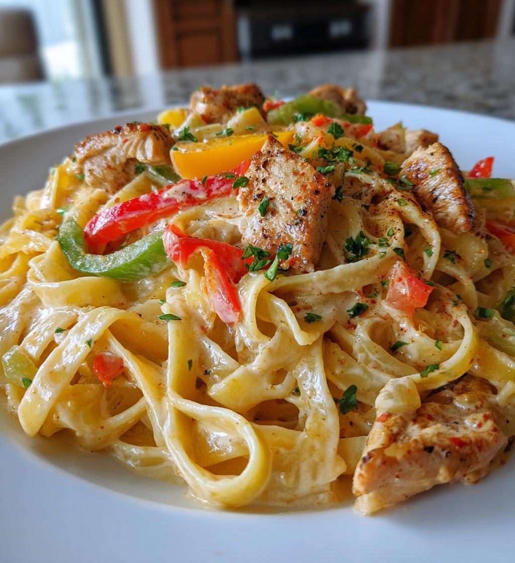spicy cajun chicken fettuccine - detail 1