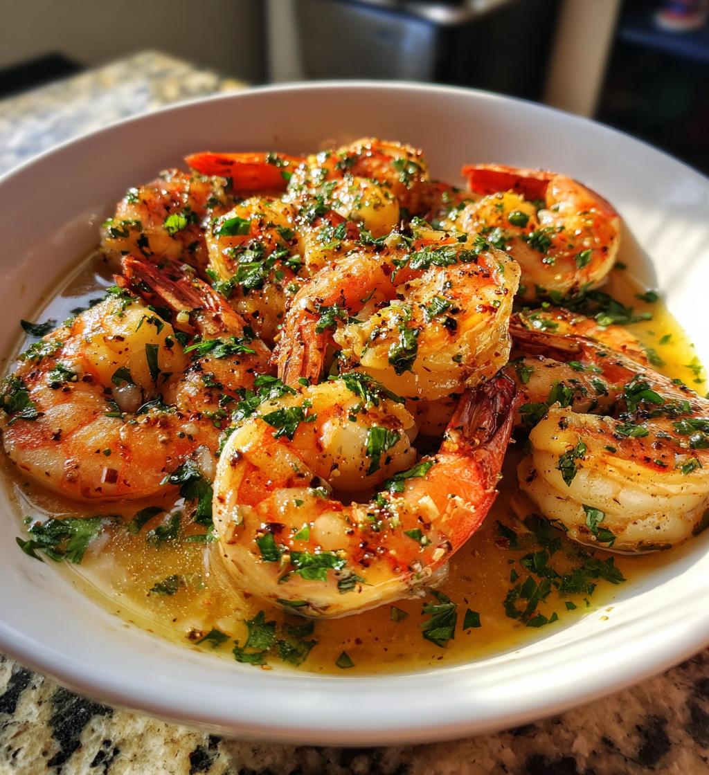 spicy lemon garlic shrimp - detail 1