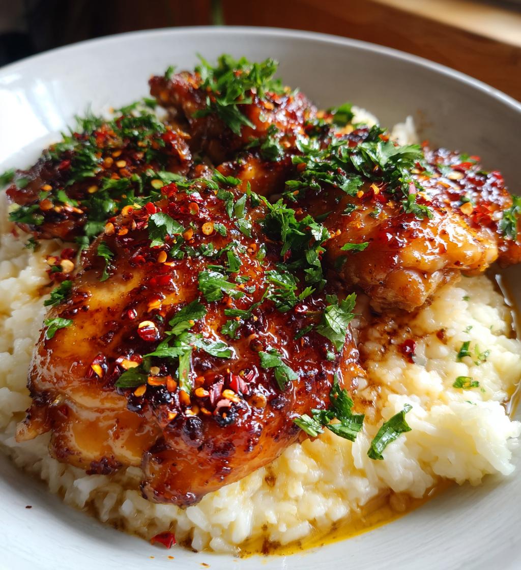 spicy maple chicken coconut rice - detail 1