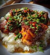 spicy maple chicken coconut rice