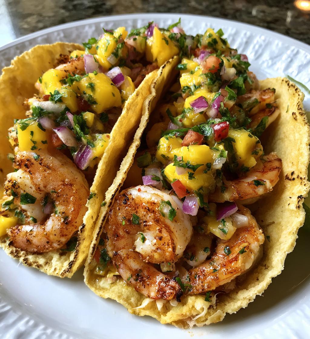spicy shrimp tacos mango salsa