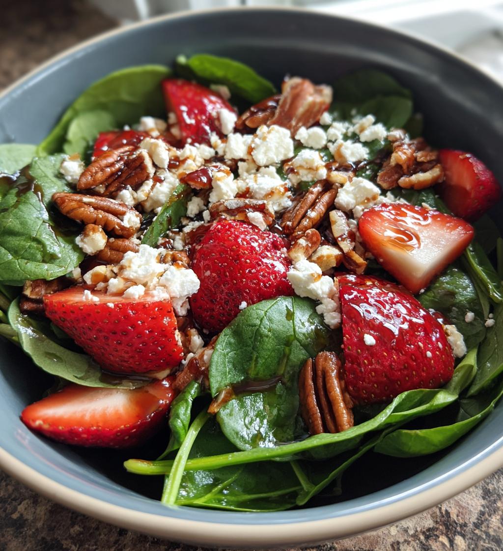spinach strawberry salad pecans
