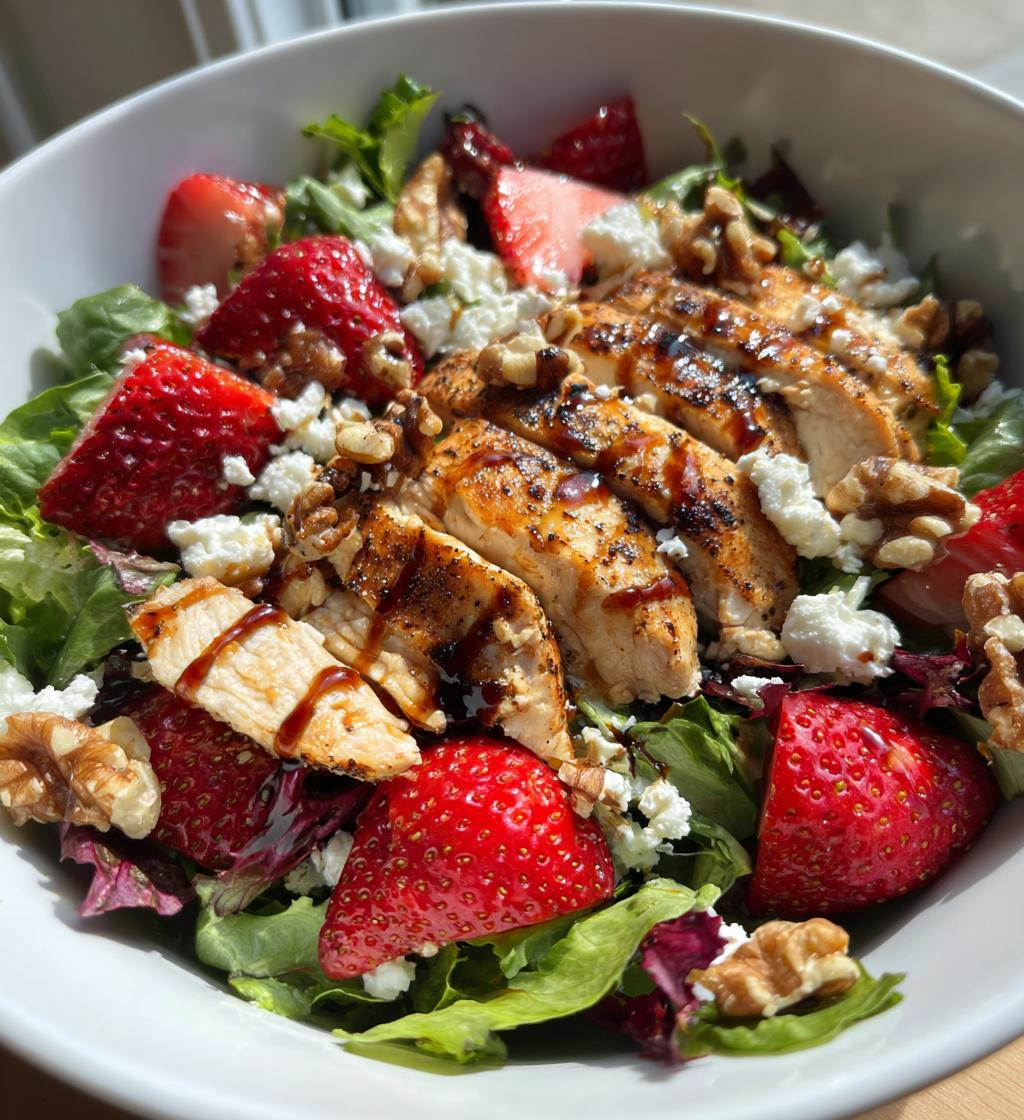 strawberry balsamic chicken salad