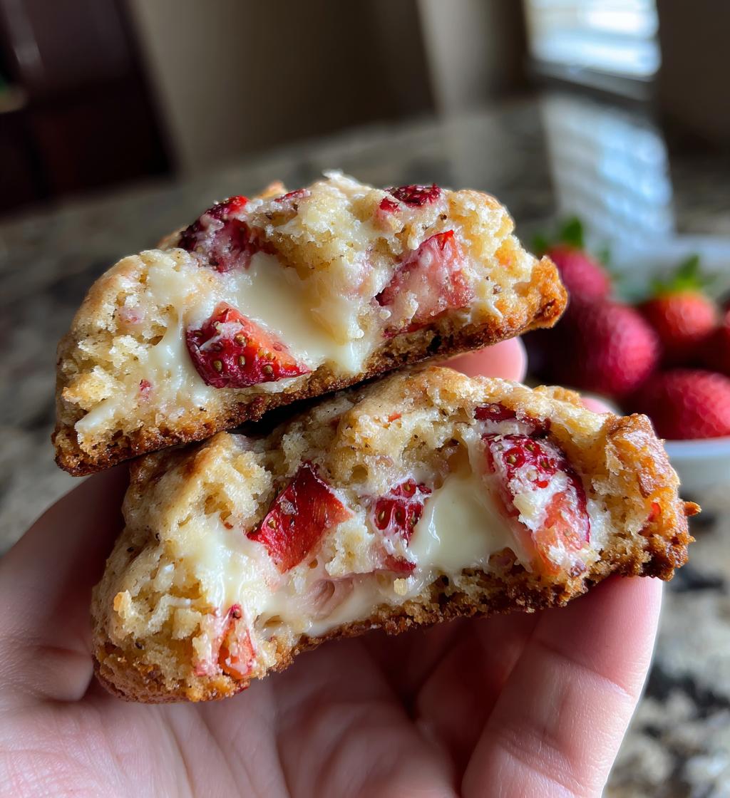strawberry cheesecake cookies - detail 1