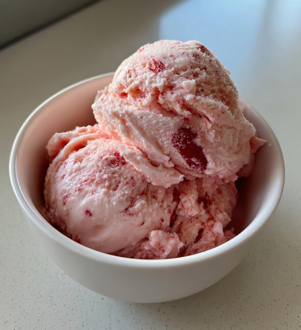 strawberry frozen yogurt - detail 1