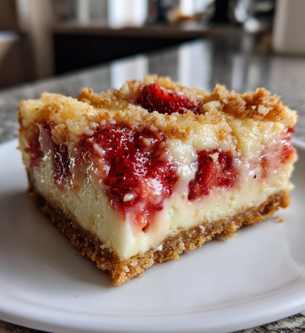 strawberry lemon cheesecake bars - detail 1