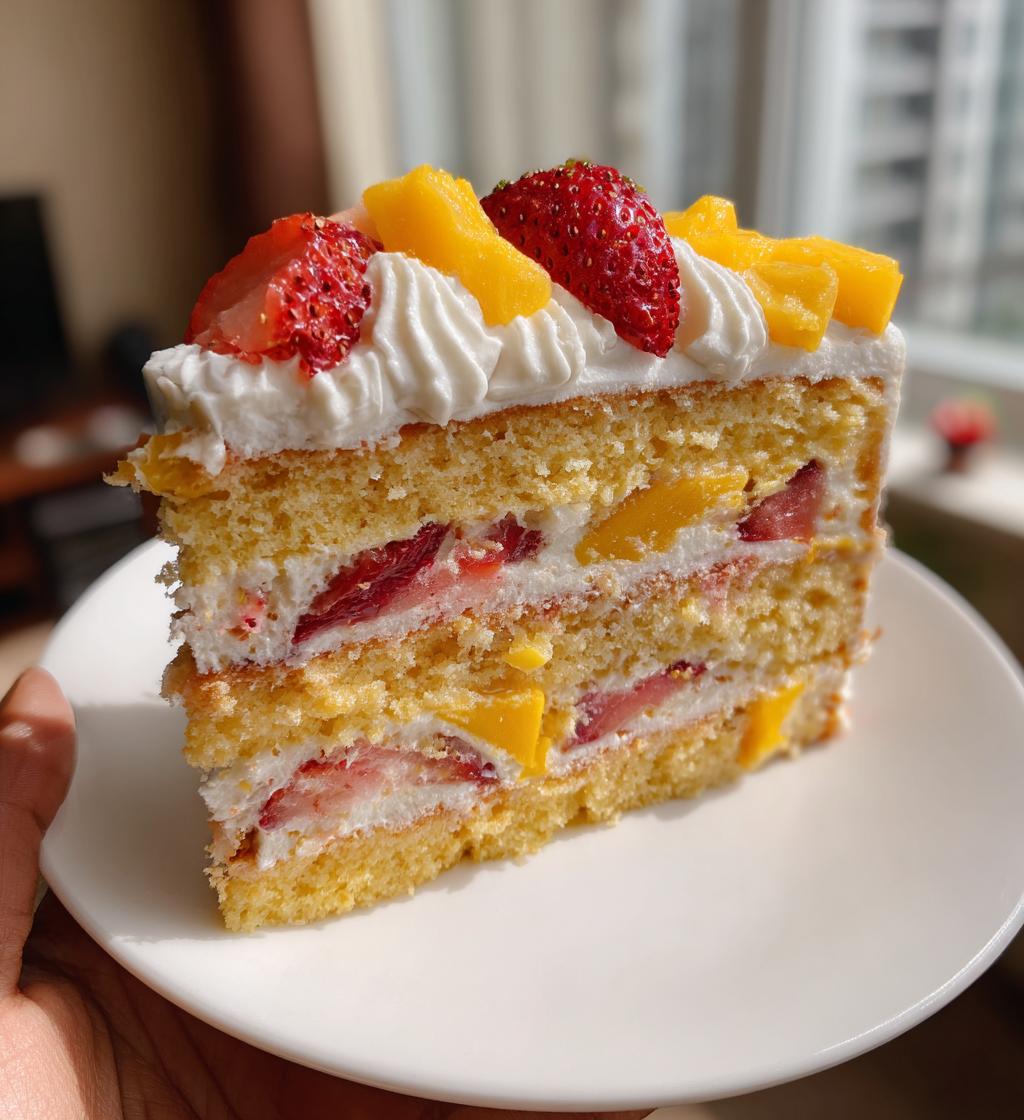 strawberry mango cake