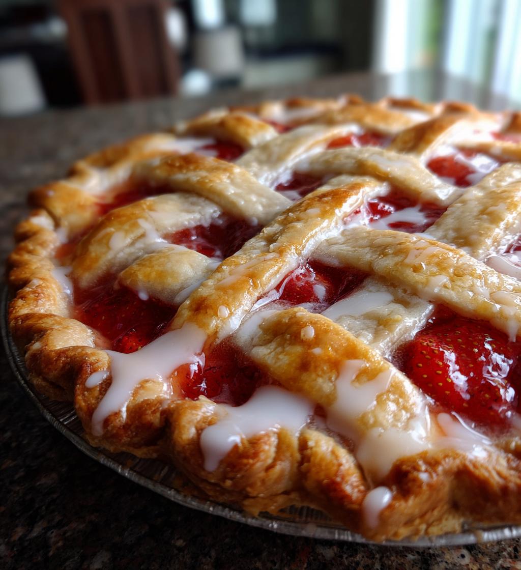 strawberry pop tart pie - detail 1