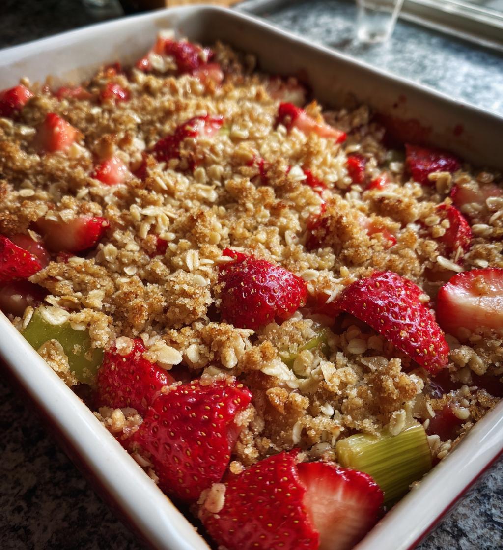 strawberry rhubarb crisp