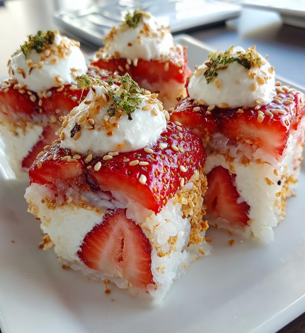 strawberry shortcake sushi