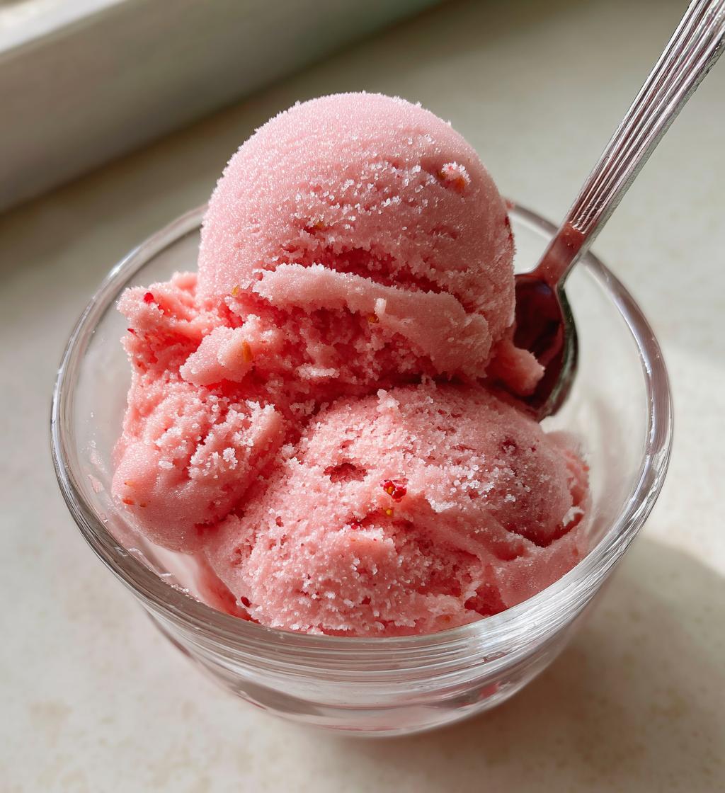 strawberry sorbet recipe - detail 1