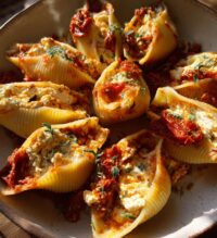 sun dried tomato ricotta stuffed shells