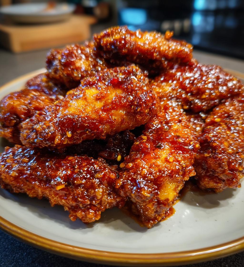 sweet and spicy chicken wings