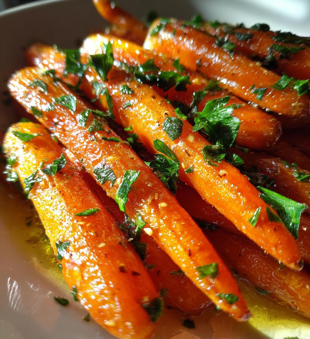 sweet honey glazed carrots - detail 1