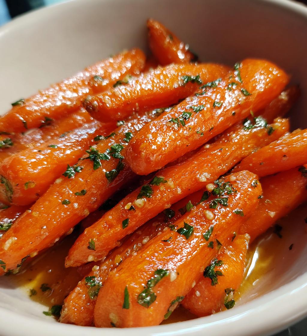 sweet honey glazed carrots - detail 1